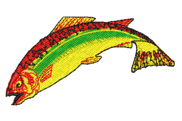 Beautiful Fish Embroidery for Chic Apparel