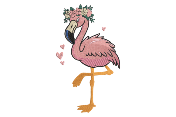 Charming Floral Flamingo for Boutique Apparel