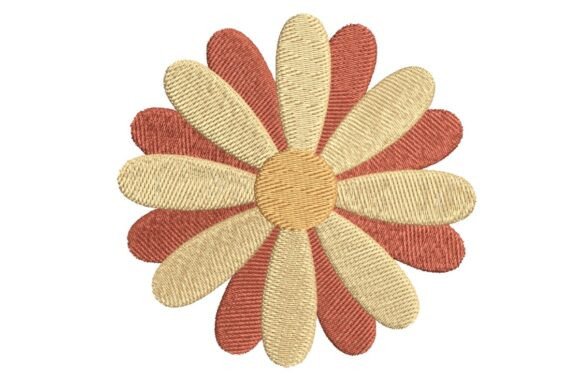 Charming Retro Daisy for Embroidery Projects