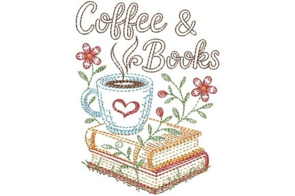 Coffee Books Embroidery File 4x4 Review