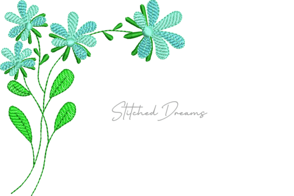 Creative Flowers Digital Embroidery: A Touch of Elegance