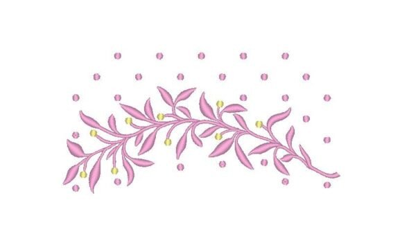 Cute Border Floral: A Charming Embroidery Design