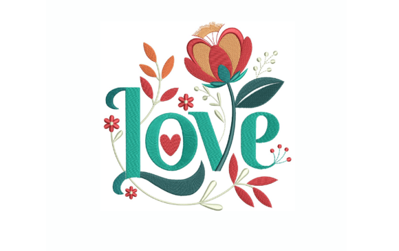 Elegant Floral LOVE Embroidery Design Review