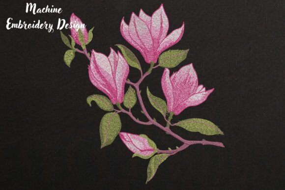 Elegant Spring Magnolia Flowers Branch Design