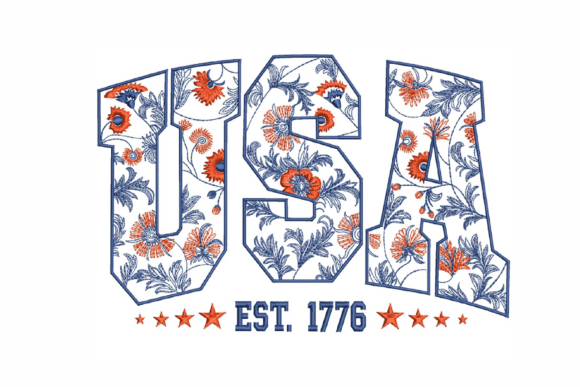 Embroidery Review: USA, Independence Day Design
