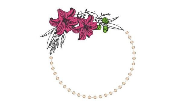 Pink Floral Wreath: A Versatile Embroidery Design