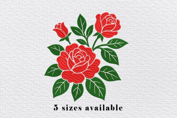 Red Rose Embroidery Design: A Timeless Touch