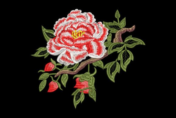 Striped Peony Branch: A Charming Addition for Holiday Gifts