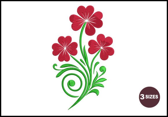 Three Red Heart-Petal Flowers: A Charming Addition